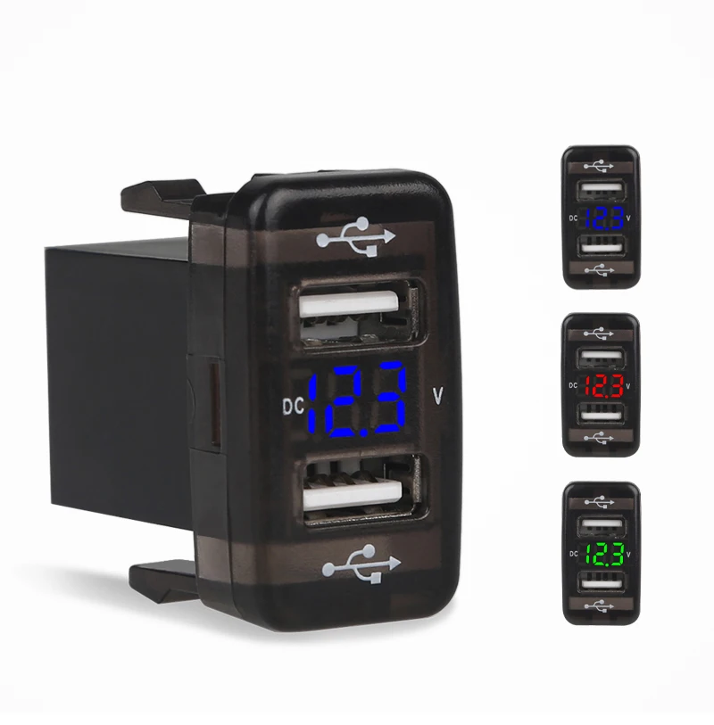 Автомобильное зарядное устройство WATERWICH 5V 2.1A с двумя USB для телефона 12V