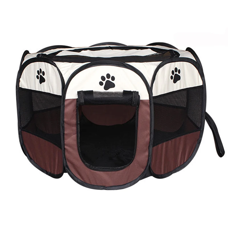 ERPPET Portable Folding Pet Tent Dog House & Cat Large Space Exercise Play Enjoy Octagonal Fence Outdoor Supplies | Дом и сад