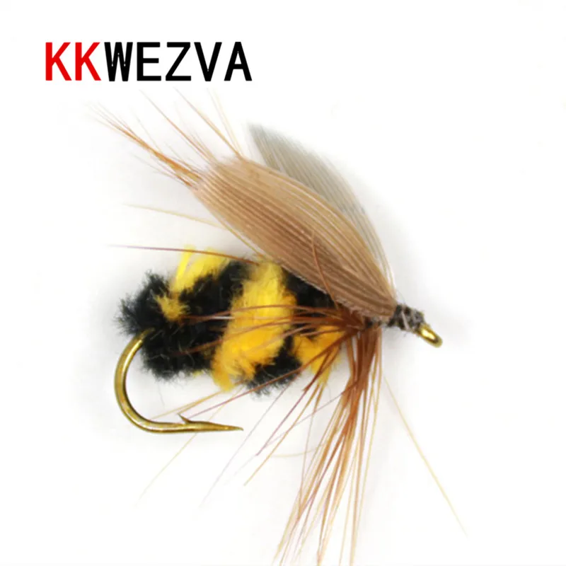 

KKWEZVA 20 pcs Fishing Lure Butter fly Insects different Style Salmon Flies Trout Single Dry Fishing Fly Lures Fishing Tackle