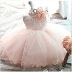 Платье для крещения на 1 день рождения для маленьких девочек костюм принцессы для маленьких девочек, Vestido, детская Подарочная одежда для крещения, платья