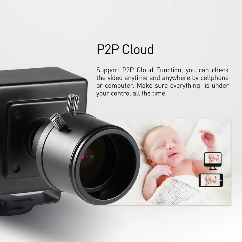 FHD 1080P 2 8 12 мм объектив с ручным зумом IP камера МП металлическая комнатная мини