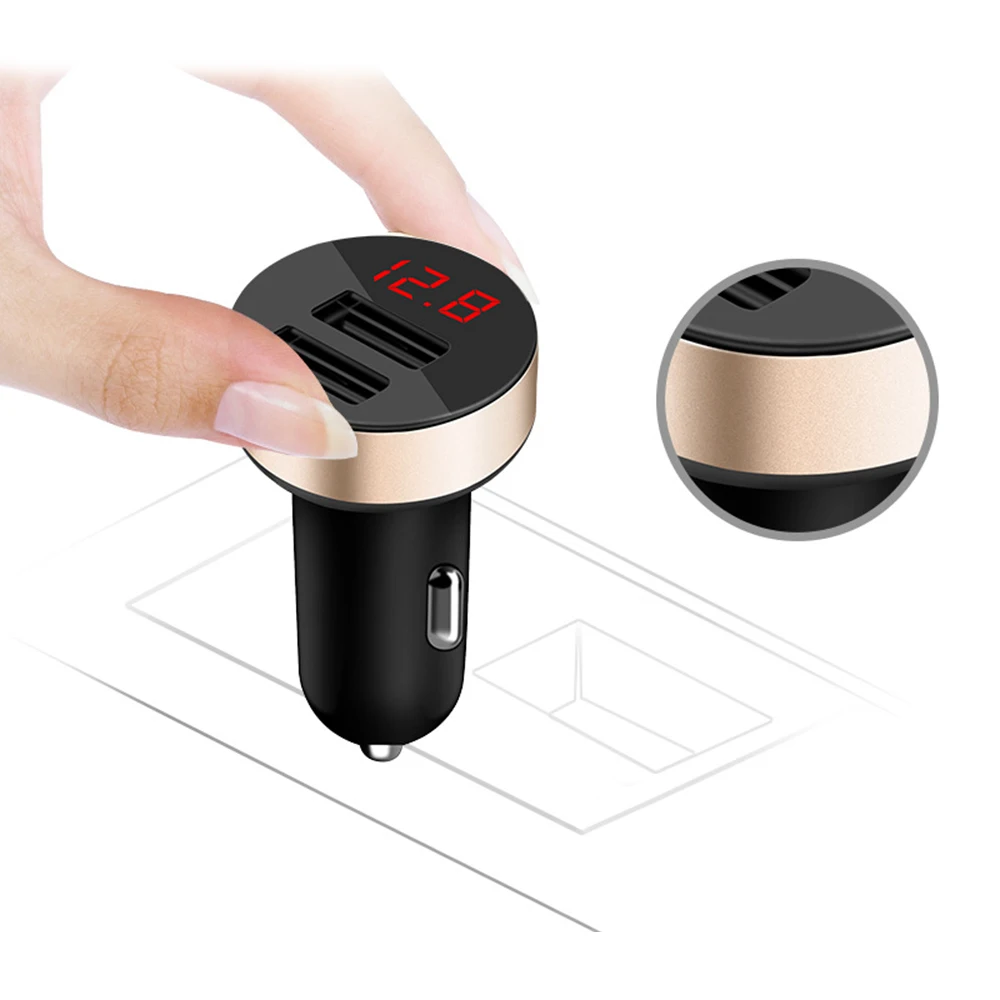 Автомобильное зарядное устройство 5 V/3.1A Быстрая зарядка двойной USB 2 порта