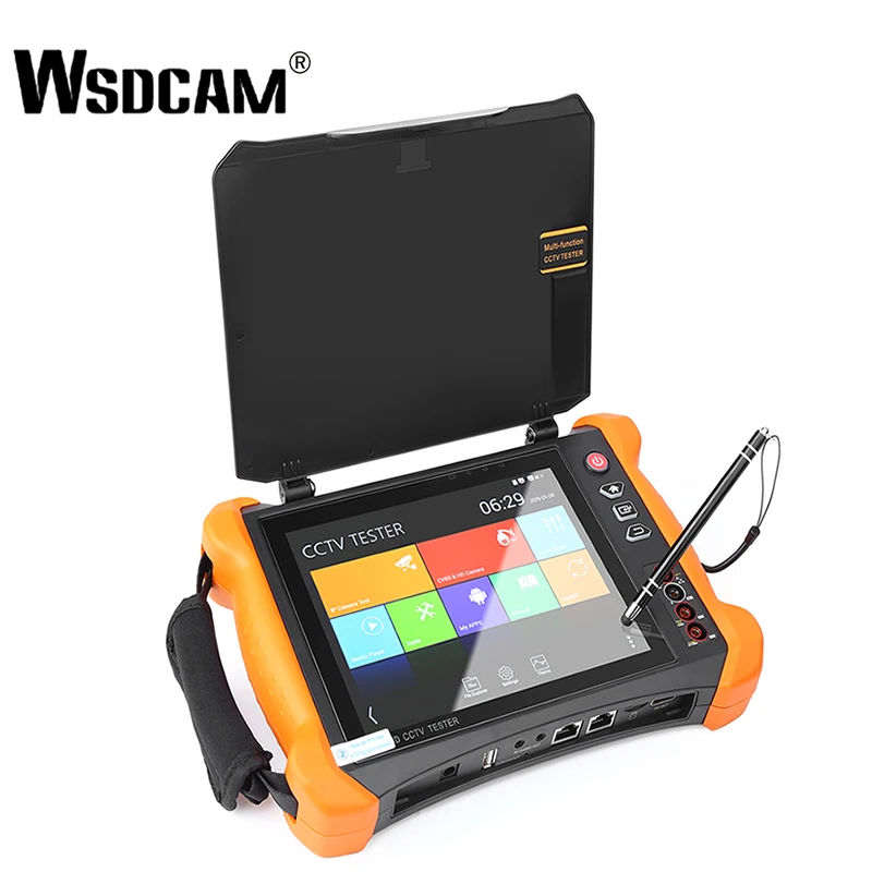 8 дюймовый тестер IP камеры безопасности CCTV монитор с SDI/TVI/AHD/CVI/Multimeter/TDR/OPM/VFL/POE/4K/HDMI In