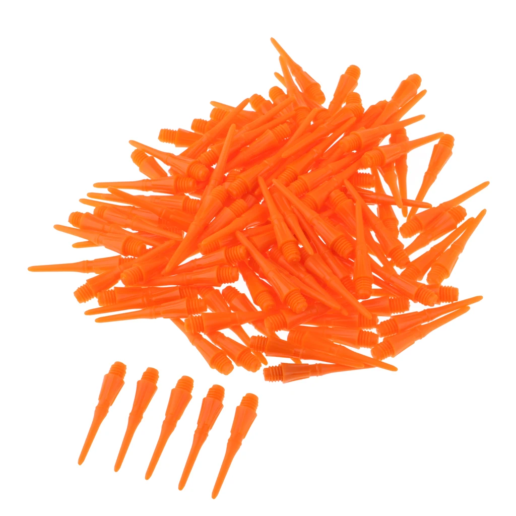 Orange 100 шт нейлон 2BA наконечники резьбы для мягких наконечников Дартс электронные дартс аксессуары части - Цвет: Orange
