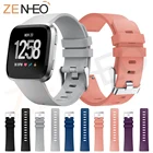 Новые Мягкие силиконовые сменные спортивные часы-браслет ремешок для Fitbit Versa браслет наручный ремешок цветной S L размер полосы