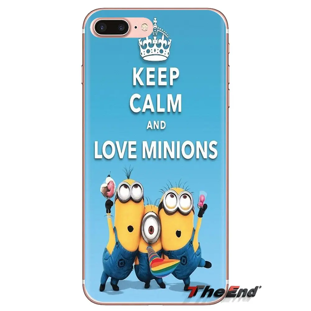 Мягкие прозрачные чехлы для iPod Touch Apple iPhone 4 4S 5 5S SE 5C 6 6S 7 8 X XR XS Plus MAX Keep Calm and love minions |