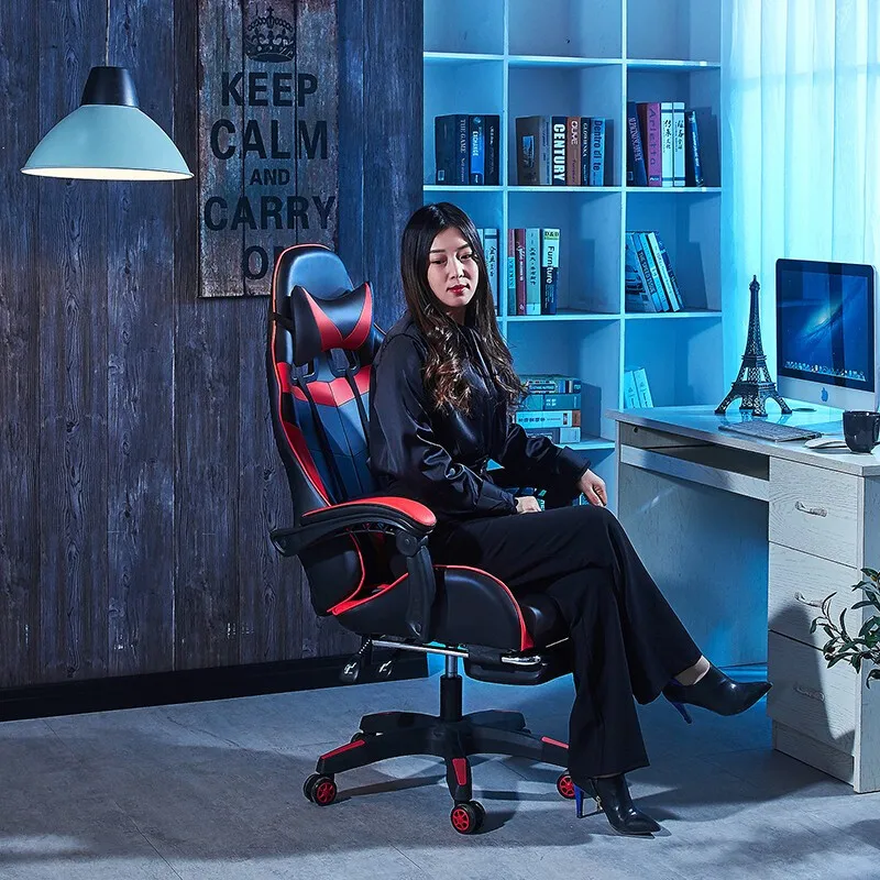 Saisen игровой стул E-спортивный компьютерный для дома офиса белый и красный | Мебель