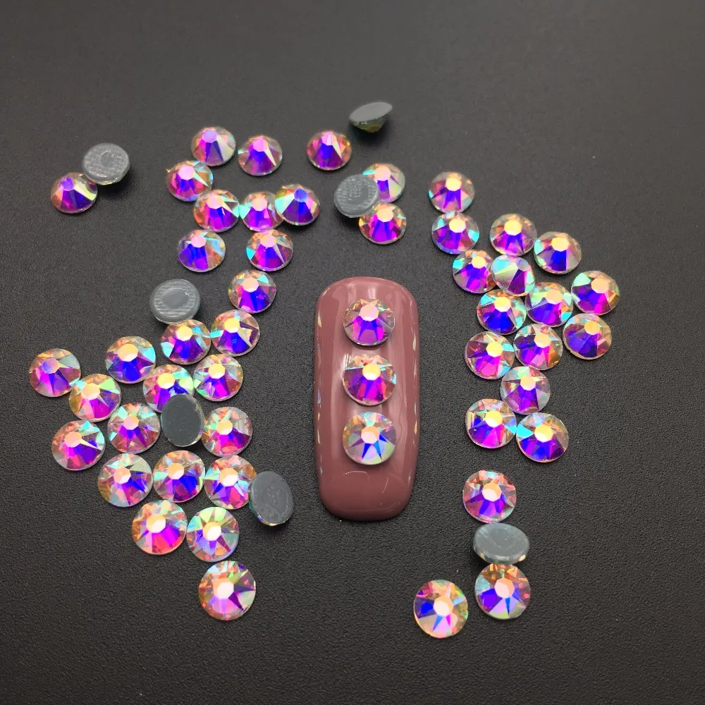 DIY Одежда Горячие сверления Стразы Кристалл красочные круглые плоские стразы