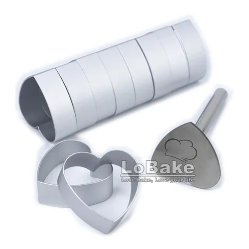 heart shape 7 дизайнов прямоугольник цветок сердце квадратный Овальный Waterdrop алюминиевая форма для торта из нержавеющей стали пресс-форма для помадки DIY Инструменты для выпечки - Цвет: heart shape