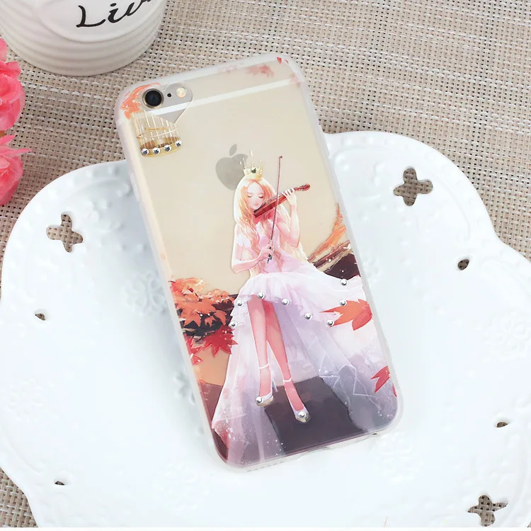 Новые моды diamond мобильного телефона Чехлы для iPhone 6/6 S плюс 7 Чехол Мягкий ТПУ