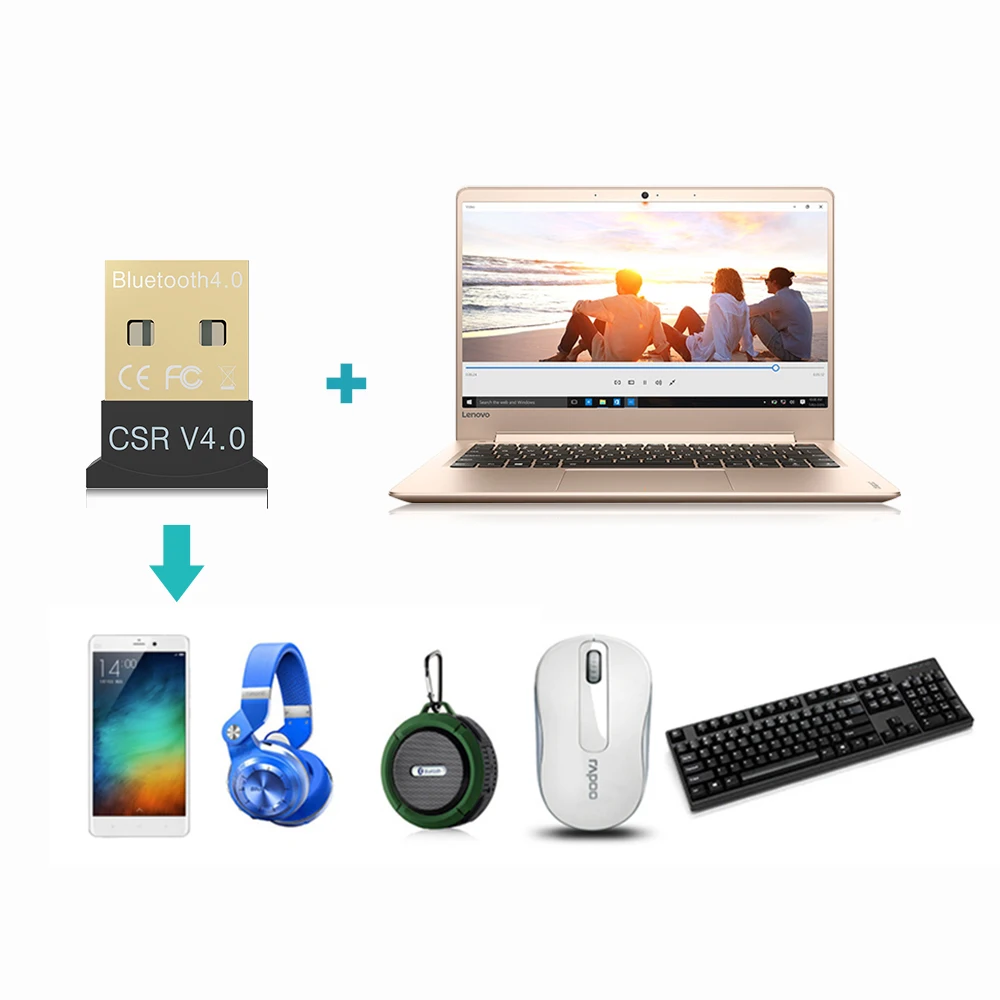 WirelessB luetooth адаптер 4 0 USB 2 CSR ключа для ПК ноутбука WIN XP VISTA 7 8 10|Беспроводные