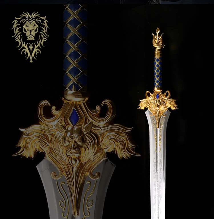 [Металл] поделки 1:1, 110 см, WOW king of Stormwind, Llane Wrynn I, меч льва, модель для украшения дома, вечерние костюмы для взрослых