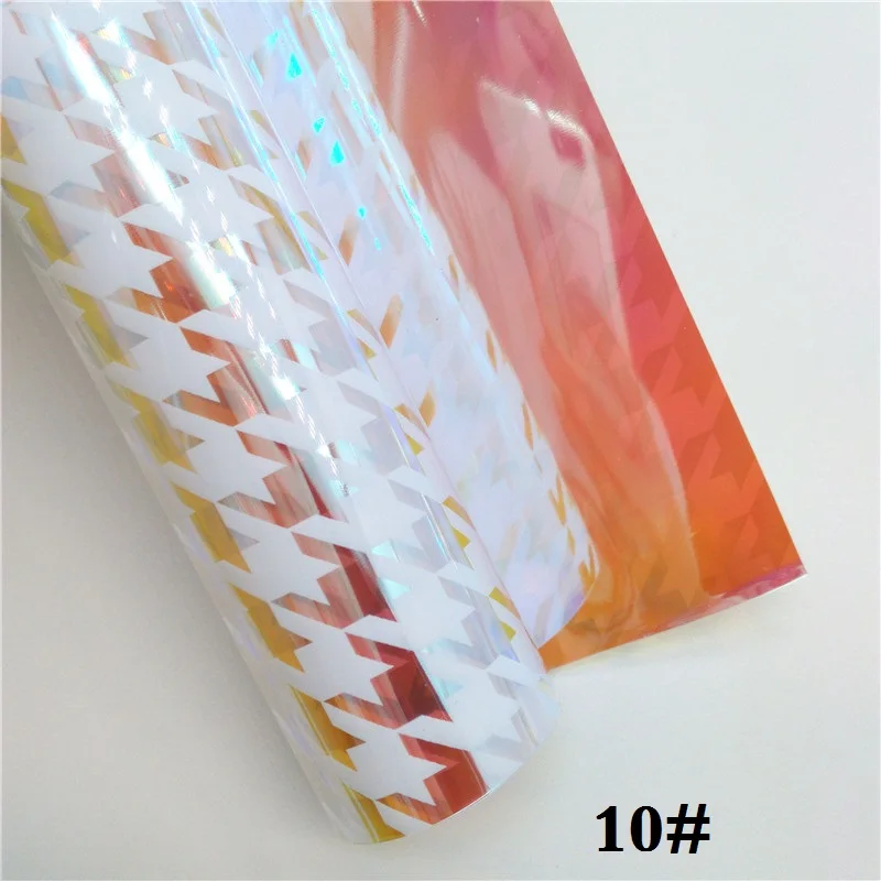 10 Glitterwishcome 21X29 см прозрачный ТПУ, переливающийся Русалка точки сердца леопарда звезды леопарда кожаные простыни для бантов, GM410A - Цвет: 10