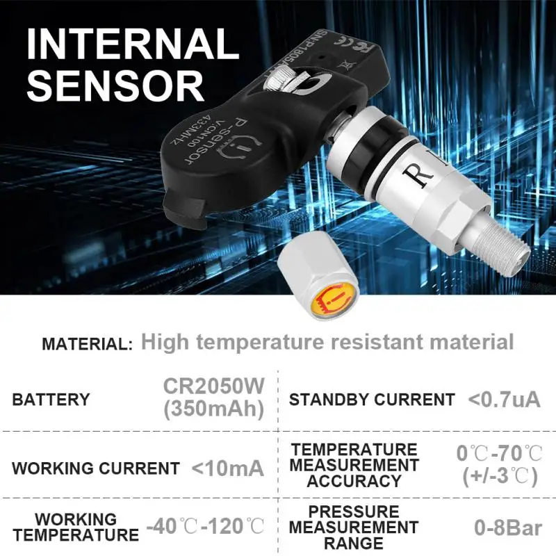 USB-датчик давления в шинах TPMS внутренние датчики для Android автомобильный