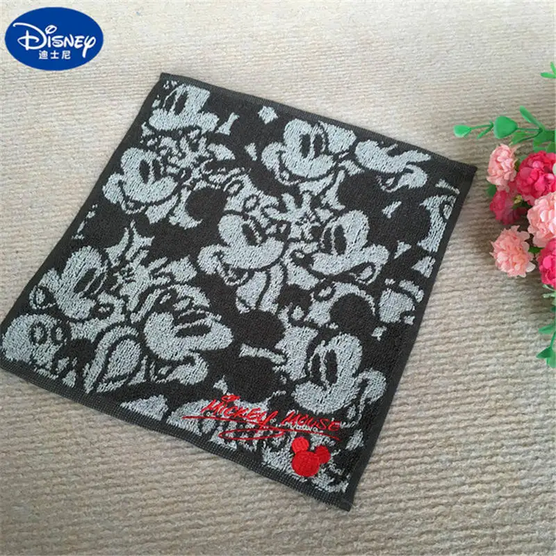 Mickey-1 Полотенце с мышкой Дисней Минни Микки, Хлопковое полотенце с рисунком Томаса, квадратное полотенце для мальчиков, носовой платок для девочек, мягкое дышащее полотенце для лица - Цвет: Mickey-1