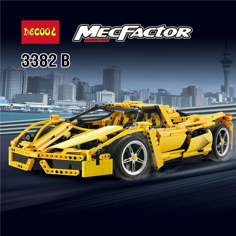 DHL в наличии DECOOL 3382A 3382B 1367 шт. формула Скорость чемпионов Racer модель автомобиля