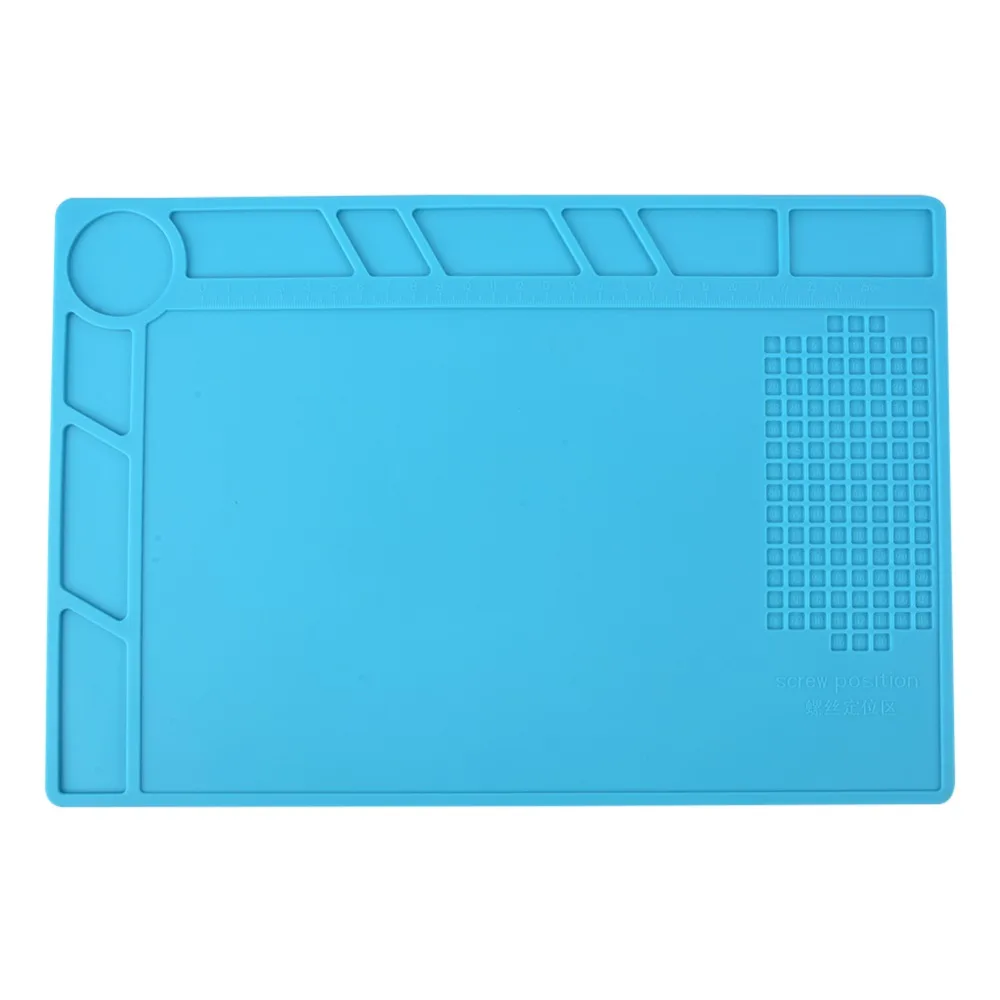 

New Anti Static Heat Insulation Desk Mat Silicone Pad Magnetic Section Soldering Repair Tools Maintenance Platform Mat 34x23cm
