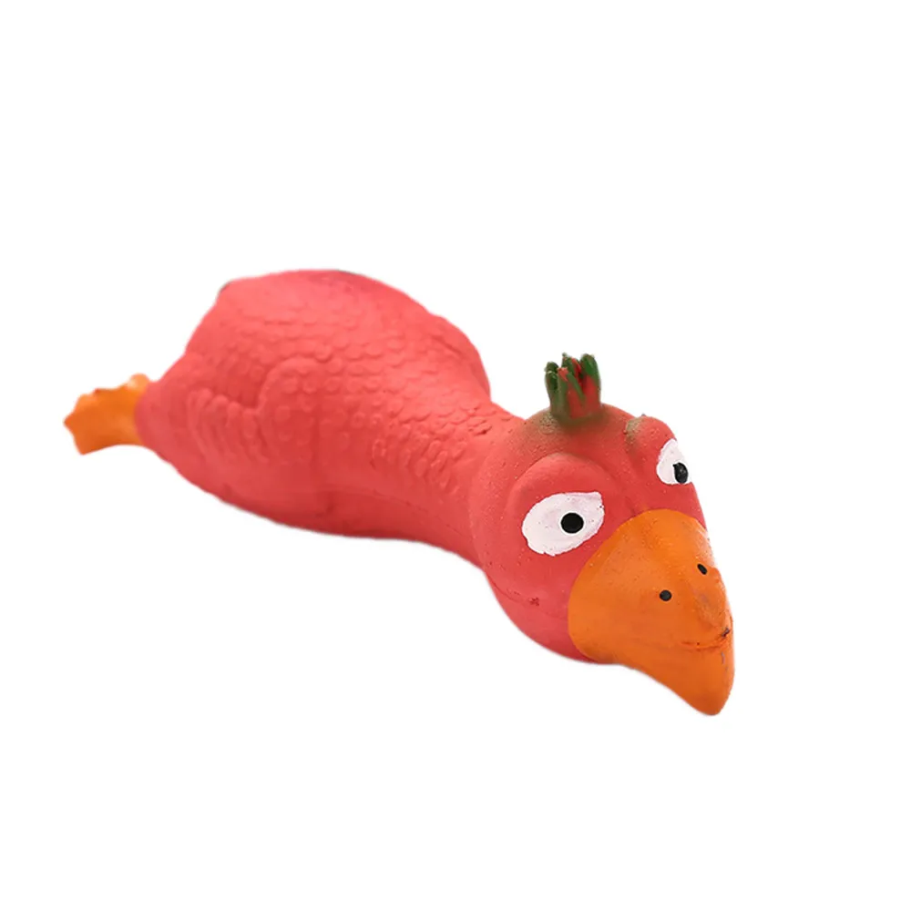 red Новинка, игрушка для домашних животных, собак, щенков, кошек, жеваний, натуральный латекс, курица, скрипучий звук, игрушки для игр# NE801 - Цвет: red
