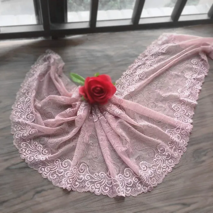 Кружевная юбка 2 м/лот 22 см широкая розовая фиолетовая эластичная подол для