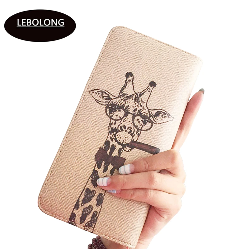 New Korean Edition Lovely Fashion Ladies Wallet Female Long Zipper Original Cartoons Graffiti Large Coin Card Clutch Bag | Багаж и сумки