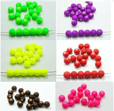 

12 colors 8mm 100pcs DIY Acrylic Fluorescent Neon Loose Beads, DIY Spacer Round Beads Handmade Jewelry Accessories AC-65B