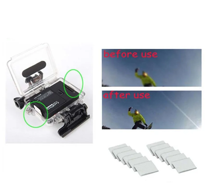 Kaliou Go Pro аксессуары 12 шт./лот противотуманные вставки рециркулирующие сушильные
