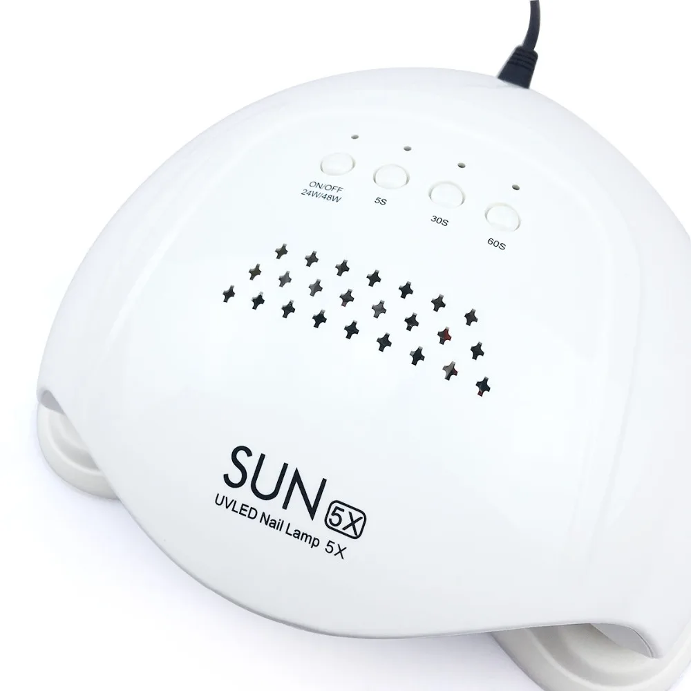 SUN 48W UV LED Lamp Nail Dryer Machine Manicure Tool SUN5X 24 LEDs Ice For Curing Gel Polish With Free Delivery | Красота и здоровье