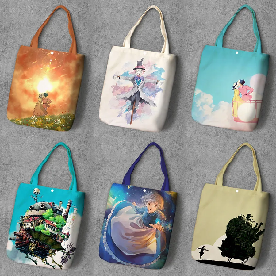 Модные новые сумки Howl's с движущимся замком Высококачественная холщовая