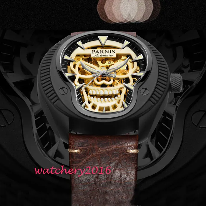 Мужские часы скелетоны из сапфирового стекла 43 мм|watch brand|watch brand menwatch men |