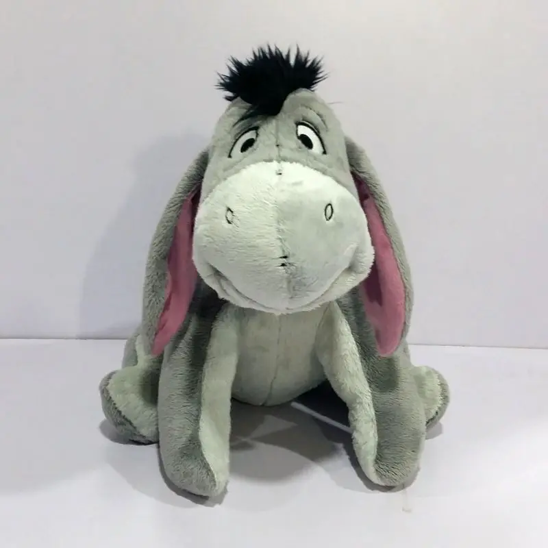 Бесплатная доставка 36 см = 14 дюймов серый Eeyore Ослик материал животное милая