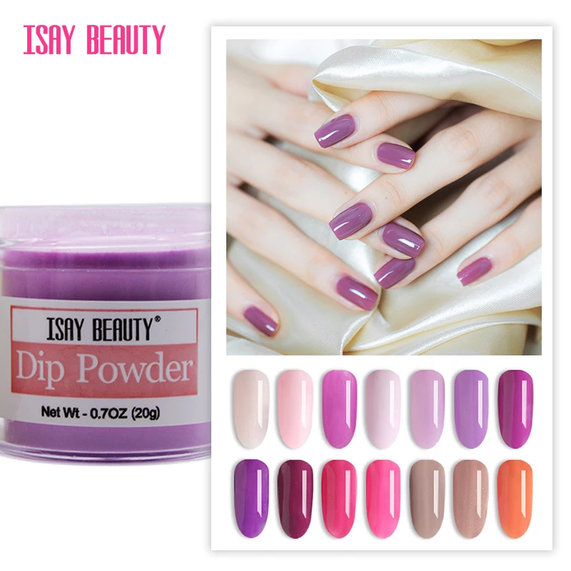 ISAYBEAUTY 20 грамм окунания порошок без лампы для лечения Ногтей Dip длительного