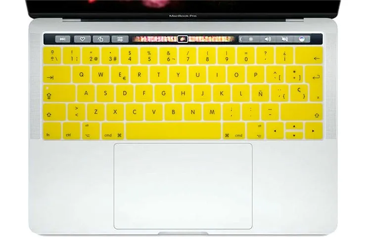 Европейская Испанская версия чехол для клавиатуры для нового MacBook Pro 1" A1706 и Pro 15" A1707 с сенсорной панелью( релиз) протектор