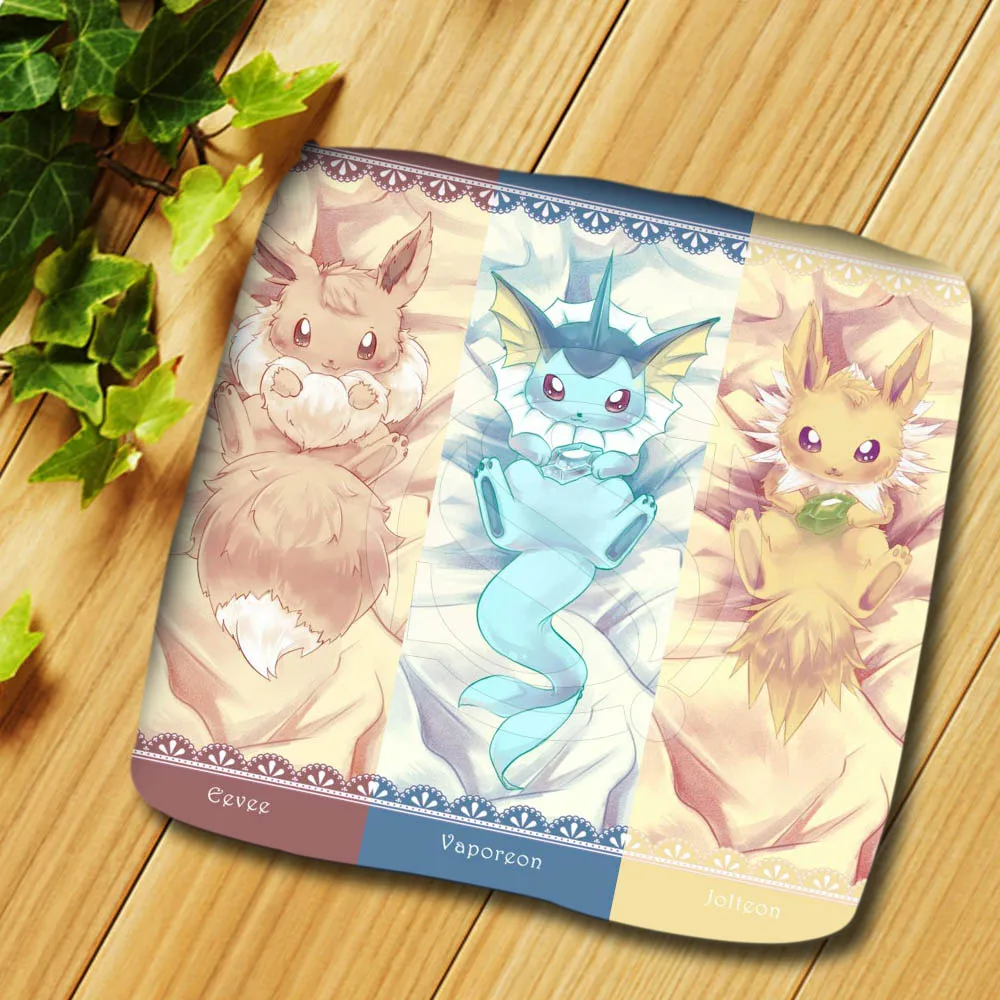 T &amp 17 Пользовательские Eevee мультфильм аниме q Хлопковые Полотенца Мягкий Лицо
