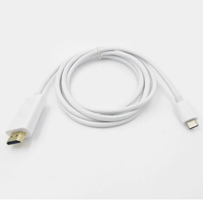 1.8m white A version Usb type C к HDMI адаптер, USB 3,1(USB-C) к HDMI адаптер конвертер «Папа-мама» для MacBook2016/huawei Matebook/Smasung S8 - Цвет: 1.8m white A version
