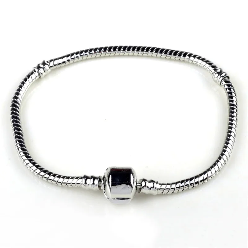 Браслет с подвесками и бусинами для мужчин женщин Серебряное украшение размером