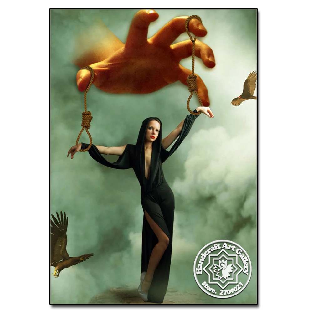 Moonzero 5D алмазная Картина Портрет полностью квадратные Стразы картина Marionette