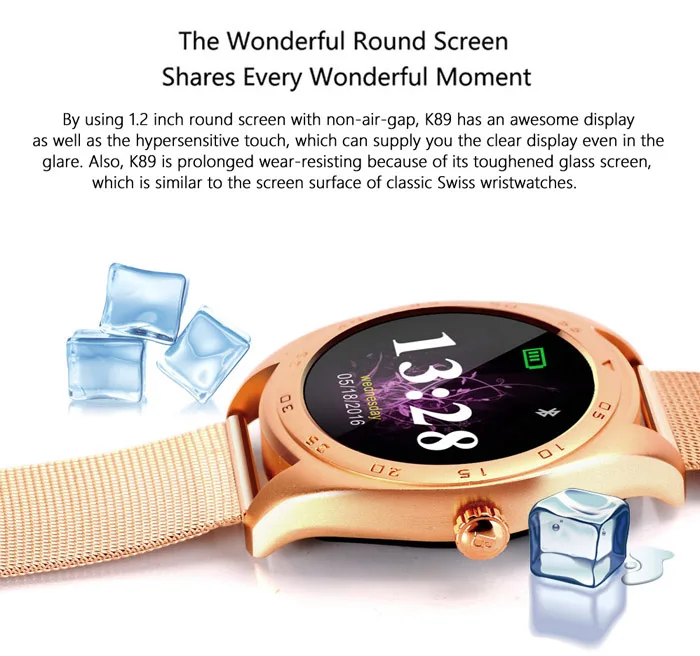 K89 Смарт-часы MTK2502 Bluetooth Gesture Smartwatch монитор сердечного ритма напоминание о звонках Браслет для apple Android IOS