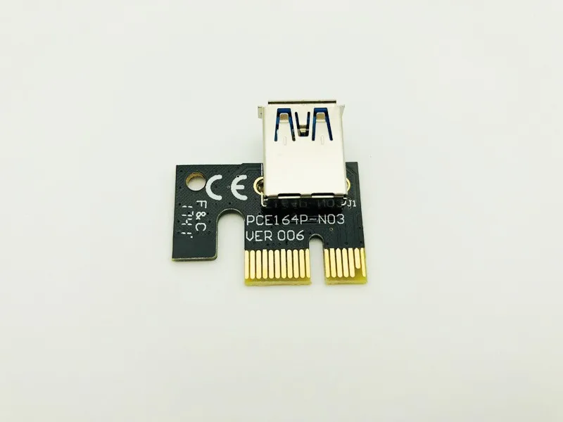 10 шт. Новый PCIE 1x к 16X PCI Express PCI-E 009S Molex 6pin адаптер питания SATA USB 3 0 кабель карта
