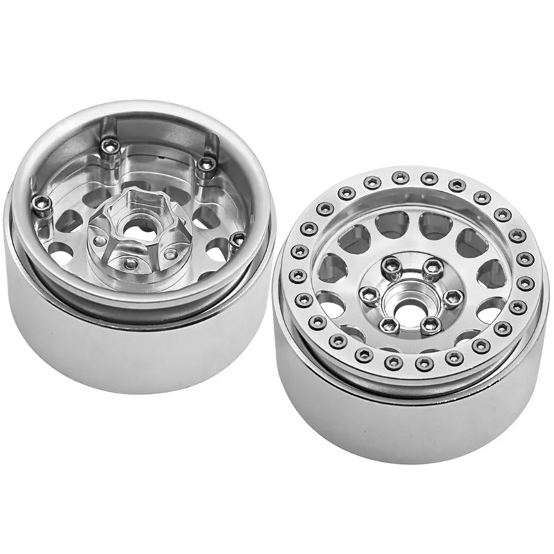 AXSPEED 1/2/4pcs 1.9 inch Metal Aluminum Alloy Beadlock Wheel Rims for Axial SCX10 90046 TRX-4 D90 RC4WD 1/10 RC Crawler Car | Игрушки и