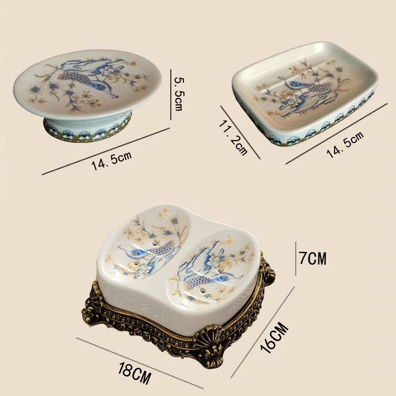 Керамические блюдца для мыла в европейском ретро стиле креативная Коробка