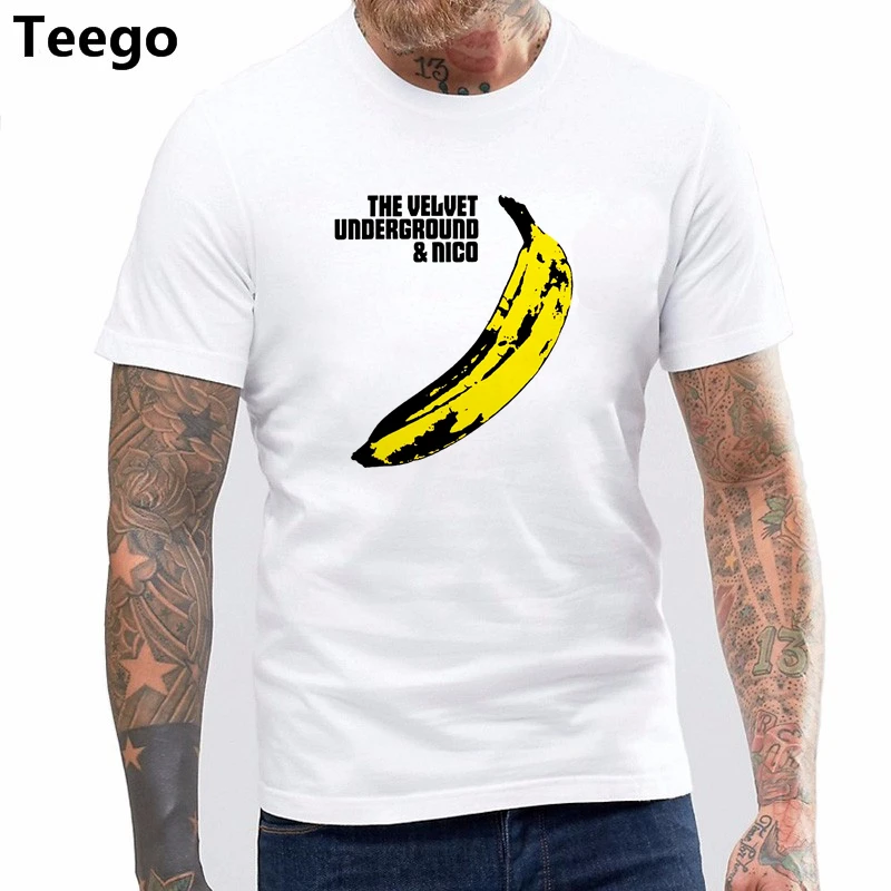 The Velvet Underground для мужчин футболка модный принт футболка с рисунком хлопковые футболкикоттоновые футболки и топы для девочек, детские комплекты мужские забавная футболка, с длинным рукавом; брендовые Топы