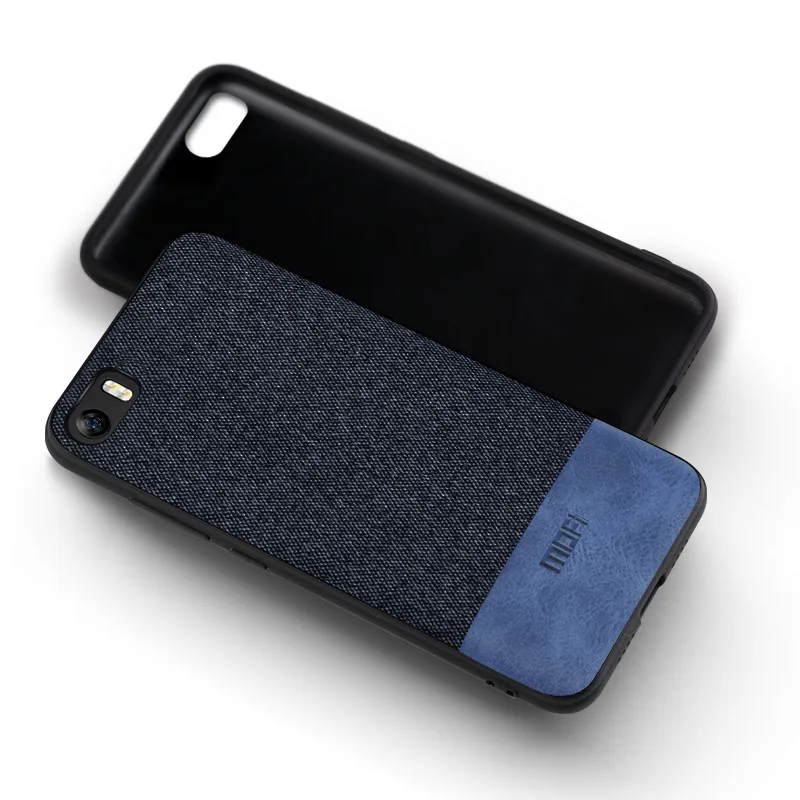 dark blue with blue Для Xiao mi 5 чехол противоударный задняя крышка Ткань capas защитный силиконовый чехол s MOFi mi 5 pro Чехол - Цвет: dark blue with blue