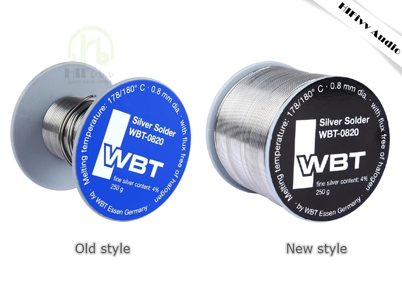 Hifi аудио электронные аксессуары DIY сварочная линия WBT-0820 0,8 мм 4% Ag серебряный припой Оловянная проволока Германия WBT 0820