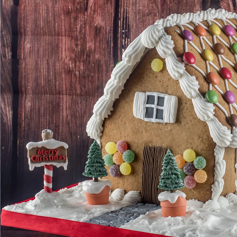 Рождественская дорожная вывеска силиконовые формы для помадки инструменты