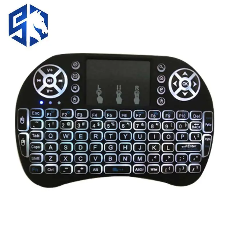 3 Color Set TV Box Backlight Mini i8 2.4GHz Wireless Keyboard Multi-Language Version Air Mouse Touchpad For Smart Android BOX |