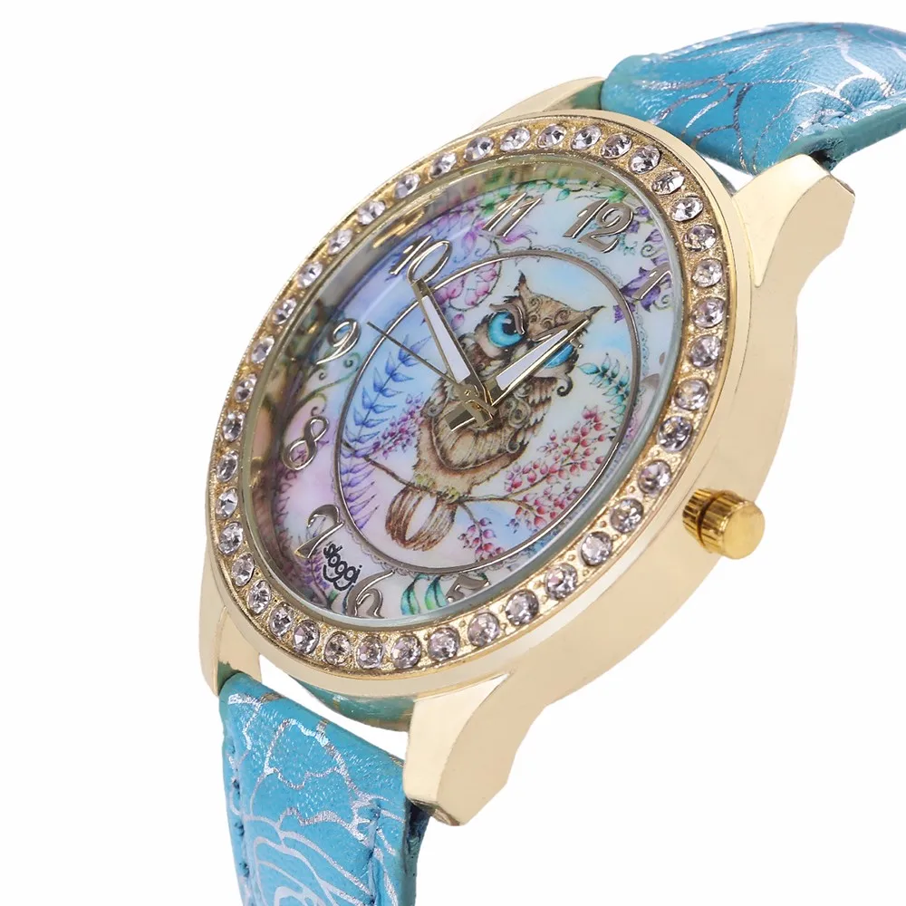 Женские часы с цветным ремешком кожаный ремешок цифровым циферблатом Кварцевые