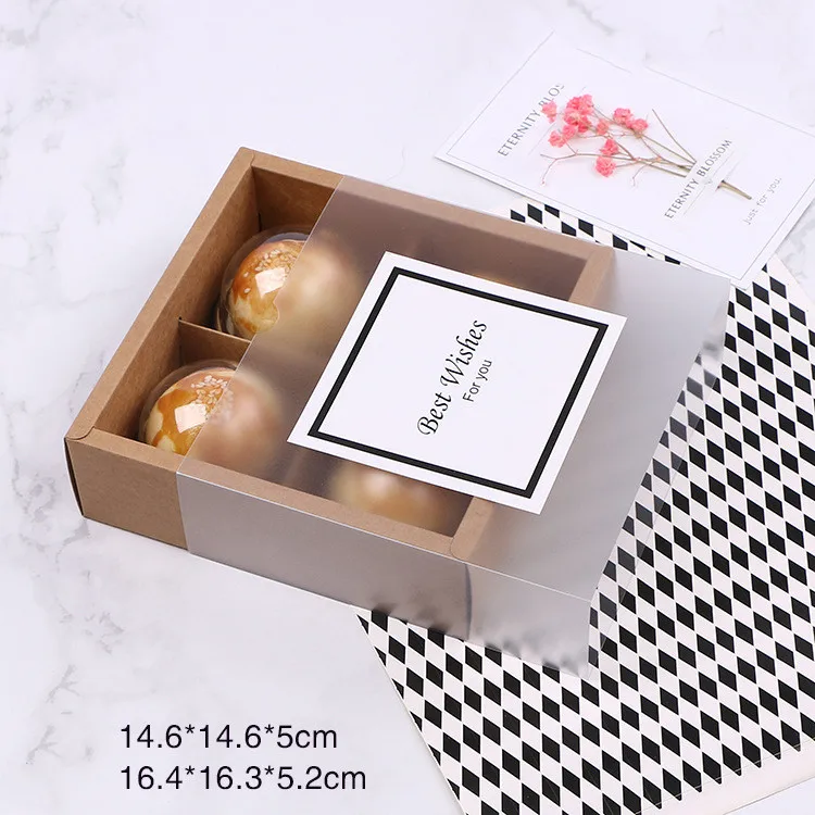 Коробки для лунных пирожных, аксессуары для выпечки, белая тортовая коробка с матовыми крышками, упаковка для печенья, шоколадных маффинов, свадебных вечеринок и праздников.