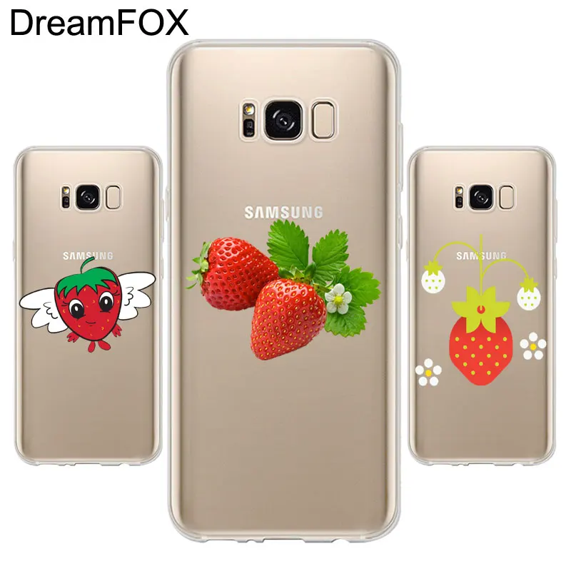 Dream Fox K348 горячий клубничный Мягкий ТПУ силиконовый чехол для samsung Galaxy Note S 6 7 8 9 Edge