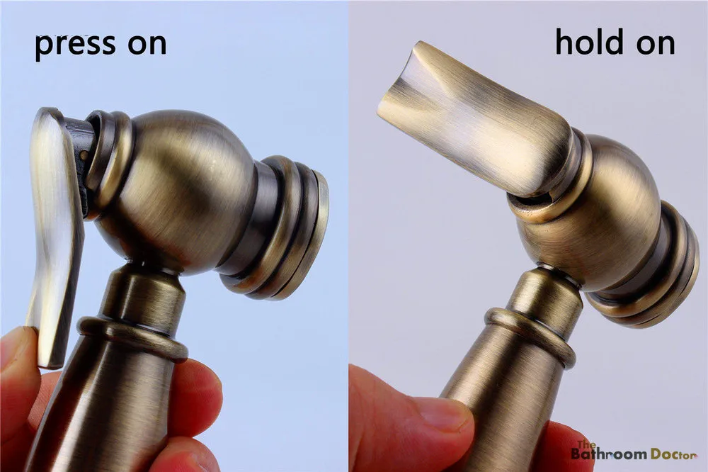 

Free shipping Toilet Bidet Spray Douche Shower Shattaf Sprayer Kit Antique Brass 02-153a
