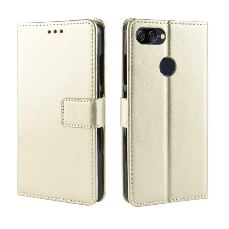 Gold Asus Zenfone Max Plus M1 ZB570TL чехол для телефона из искусственной кожи для Asus ZB570TL ZB ZB570 570 570TL TL X018DC X018D чехол с откидной крышкой - Цвет: Gold